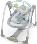 Babyschaukel aus Plüsch und Polster in Pastelltönen Bild 2