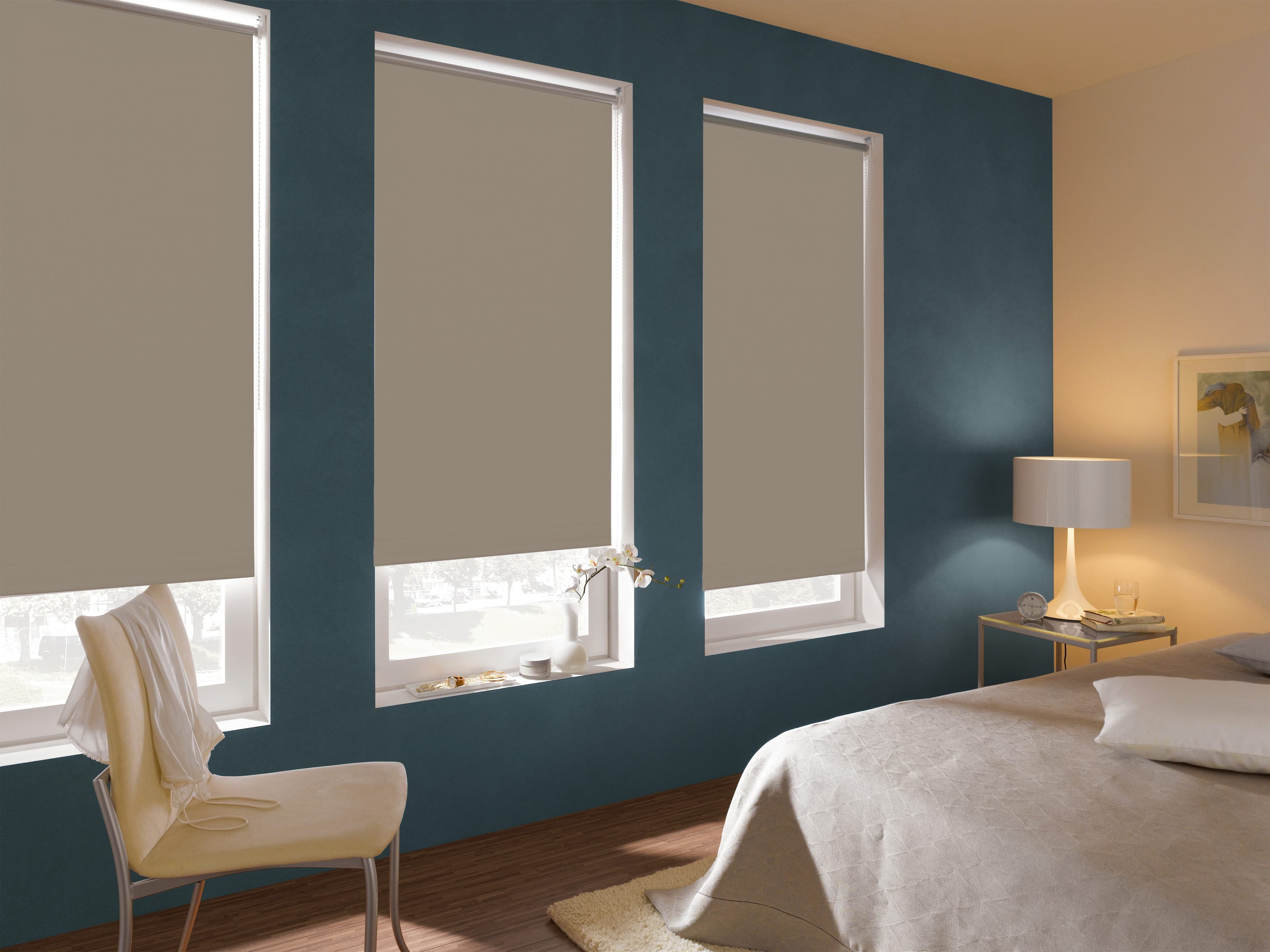 GARDINIA Seitenzugrollo Thermo Grau Taupe 142x160 cm Polyester - Bild 2