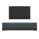 SONNI TV-Schrank Lowboard weiß/schwarz Hochglanz 100-200cm Bild 2