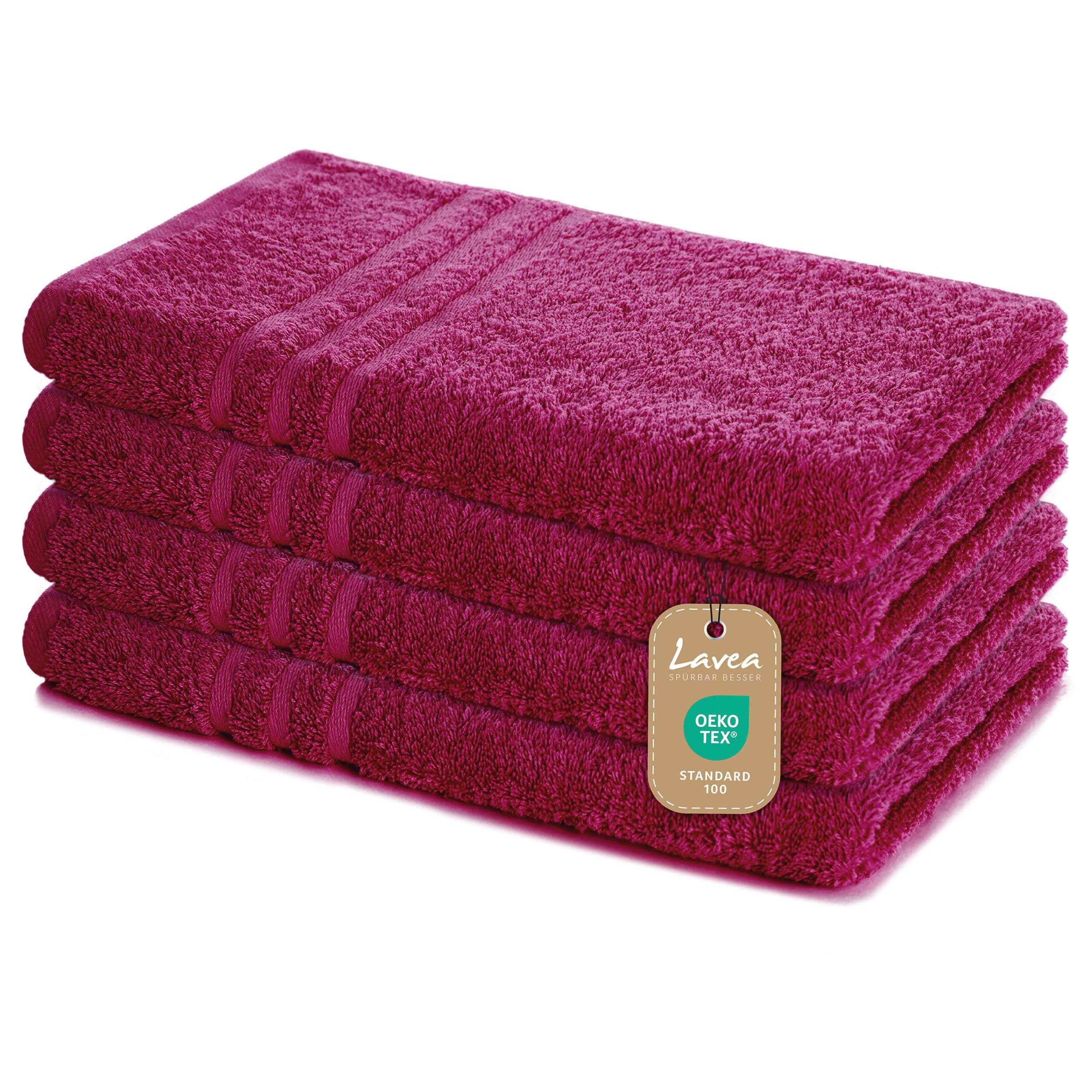 Lavea Handtuch Elena-Frottierserie 50x100 cm 100% Baumwolle 4er Set 500 g/m² Frottier - Bild 2