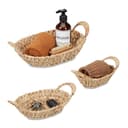 relaxdays Aufbewahrungskorb 3x Wasserhyazinthe Natur Boho Bild 2