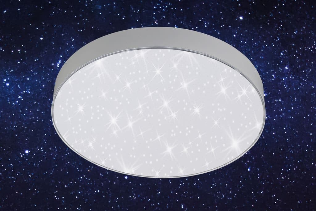 Briloner LED-Deckenleuchte Flame Star Ø 28,7 cm Silber