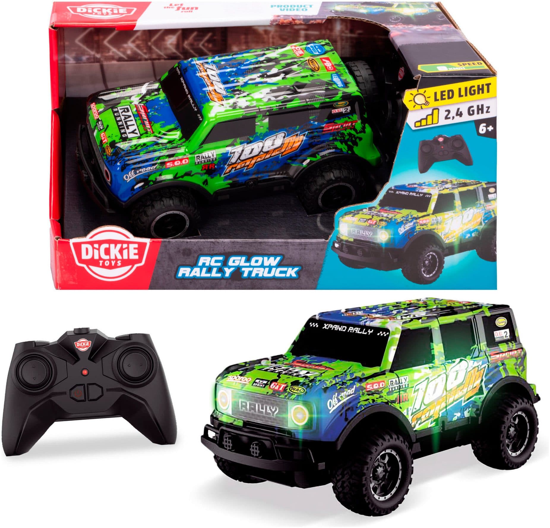 Dickie Toys RC-Auto RC Glow Rally Truck mit Licht und Gummireifen - Bild 2