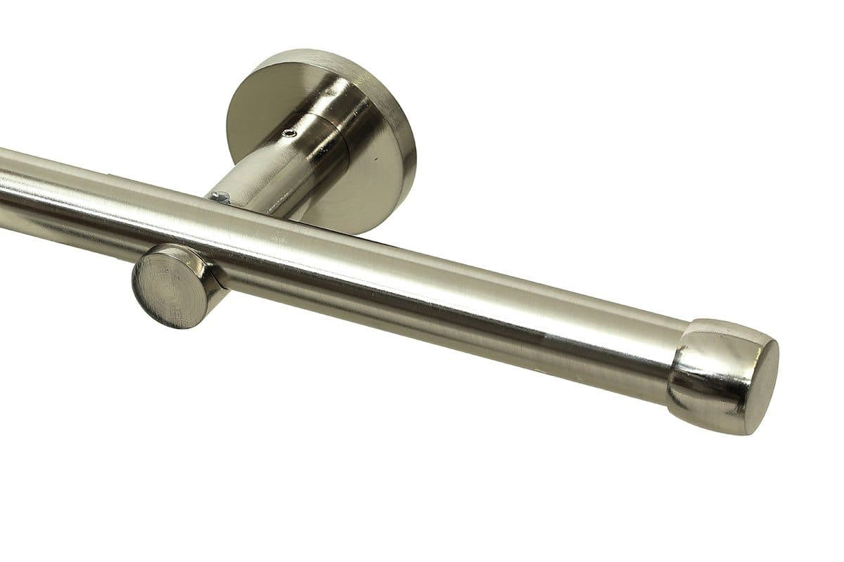Gardineum Gardinenstange 20mm Metall Edelstahl-Optik