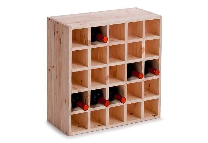 ZELLER PRESENT Flaschenregal Massivholz Beige Natur
