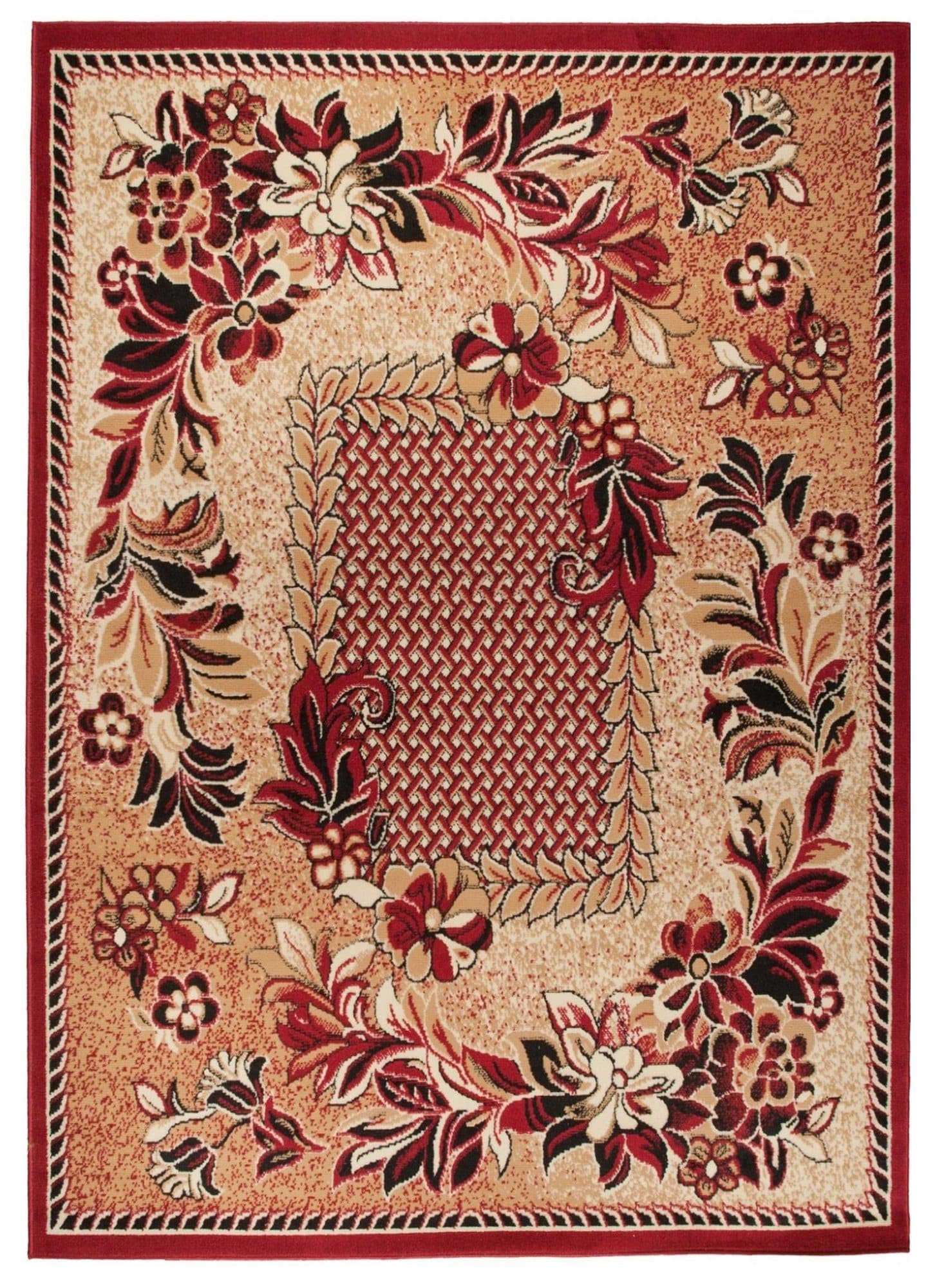 Tapiso Teppich ATLAS Beige Rot Rechteckig Klassisch - Bild 2