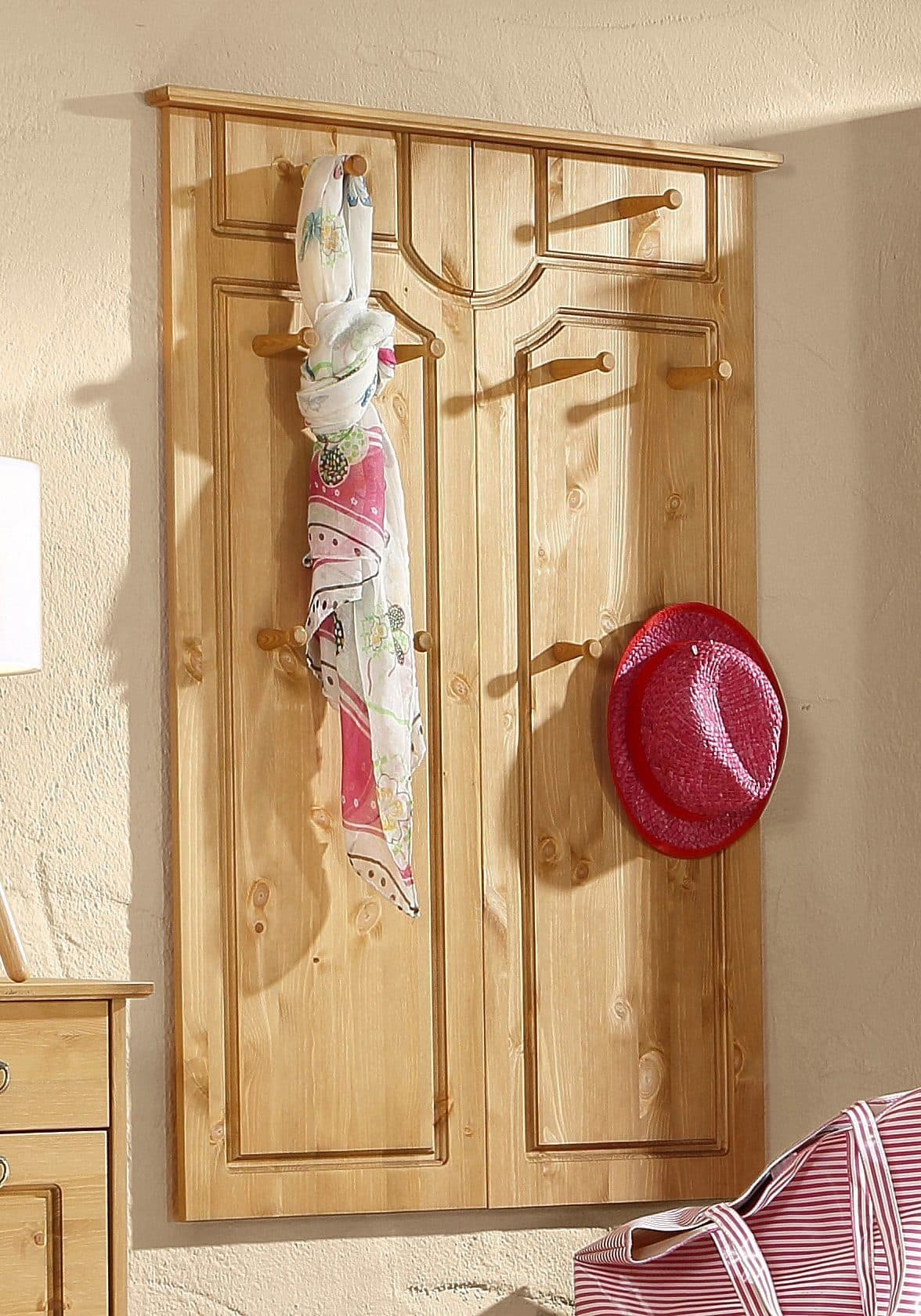 Garderobenpaneel OTTO HOME Klera Massivholz Kiefer Beige 10 Haken - Bild 2