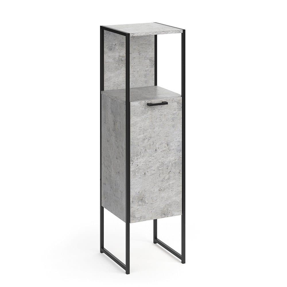 Vicco Midischrank Fyrk Beton/Schwarz 3 Fächer Badregal - Bild 2