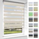 Doppelrollo Ohne Bohren 130cm/150cm, Vkele, Blickdicht, Beige Bild 2