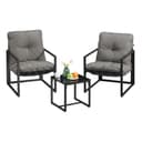 SONGMICS Gartenlounge-Set 3-teilig Grau Bild 2