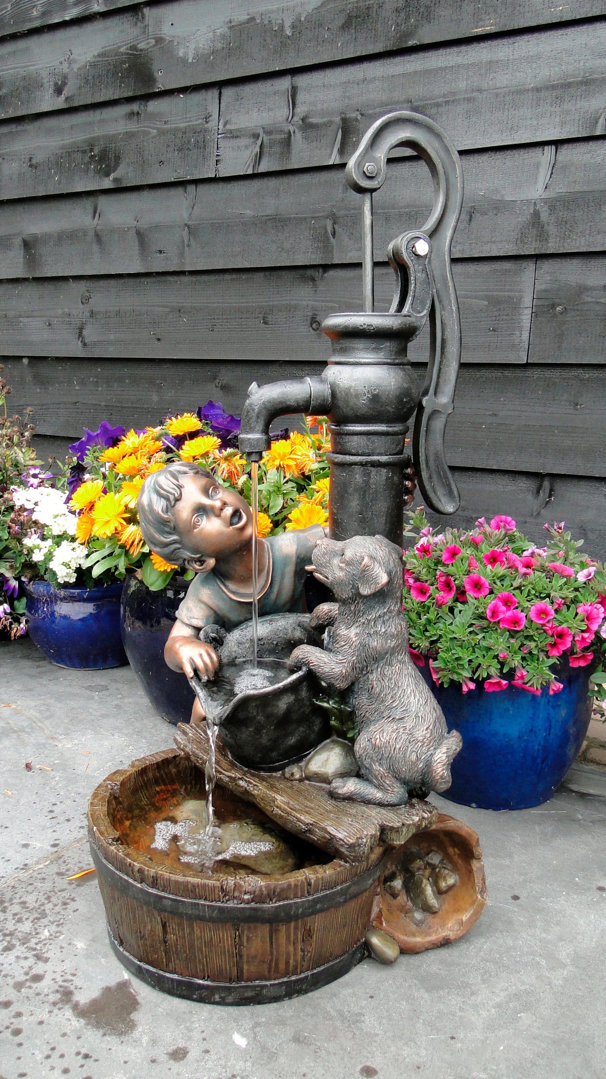 AcquaArte Gartenbrunnen Regina Rustikal Polyresin Braun - Bild 2