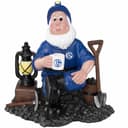 FC Schalke 04 Gartenzwerg Bergmann Blau/Weiß Schwarz Polyresin Bild 2