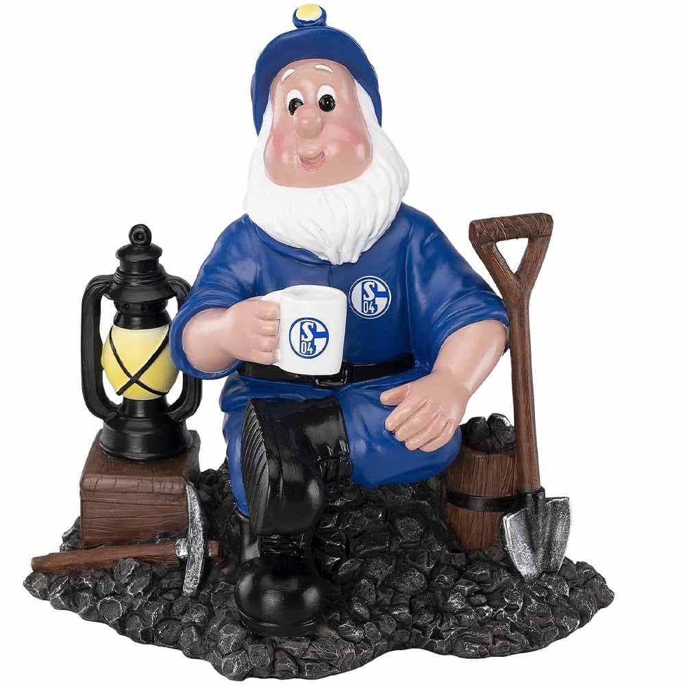 FC Schalke 04 Gartenzwerg Bergmann Blau/Weiß Schwarz Polyresin - Bild 2
