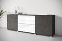 OTTO home Lowboard Kenia Modern Anthrazit/Weiß Hochglanz Bild 2