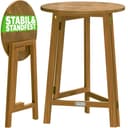 Casaria Stehtisch Akazie Klappbar Rustikal Indoor Outdoor Bild 2