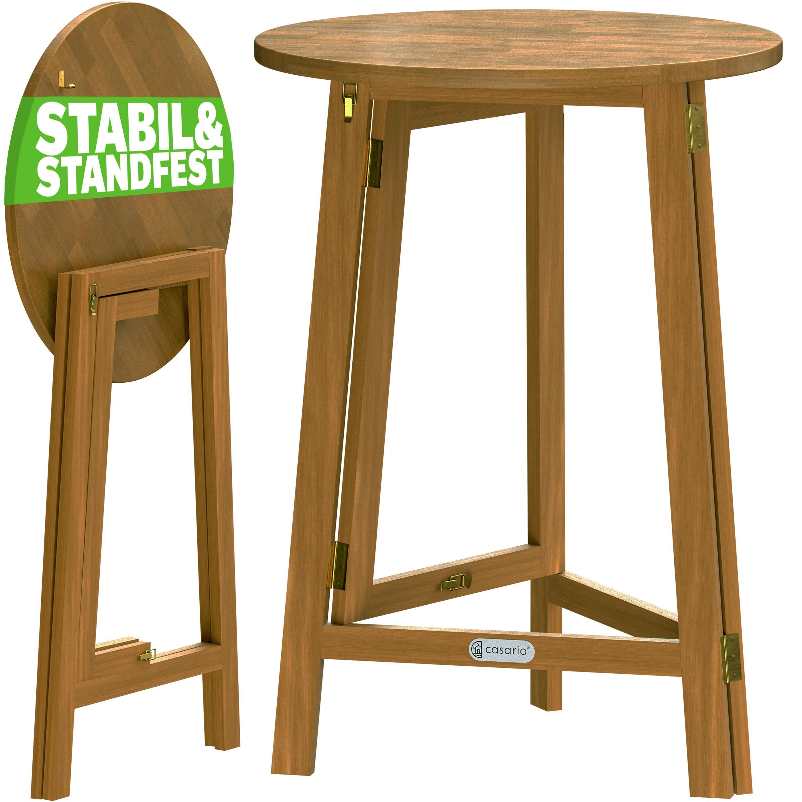 Casaria Stehtisch Akazie Klappbar Rustikal Indoor Outdoor - Bild 2