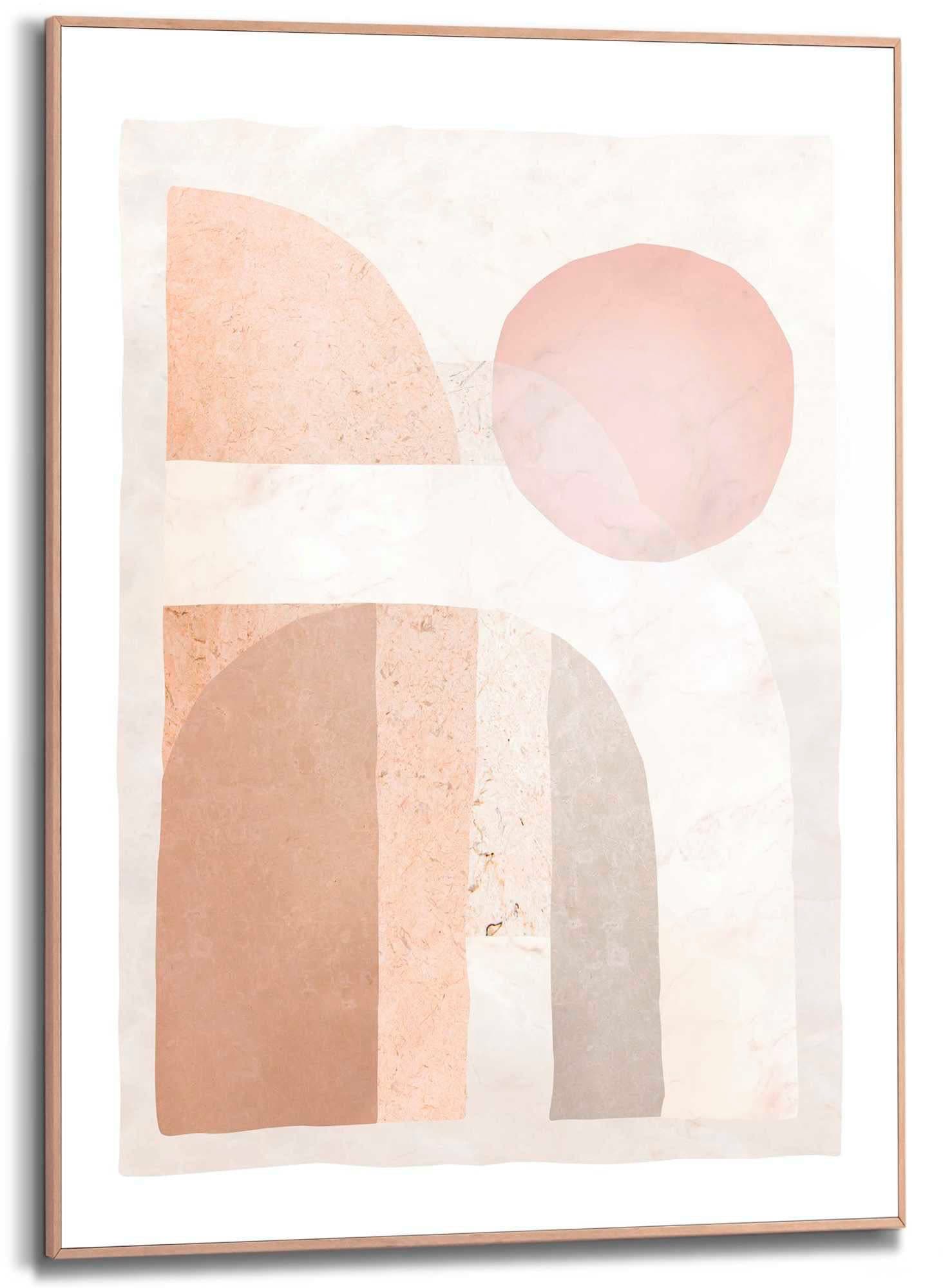 Abstraktes MDF-Poster in beige und natur - Bild 2