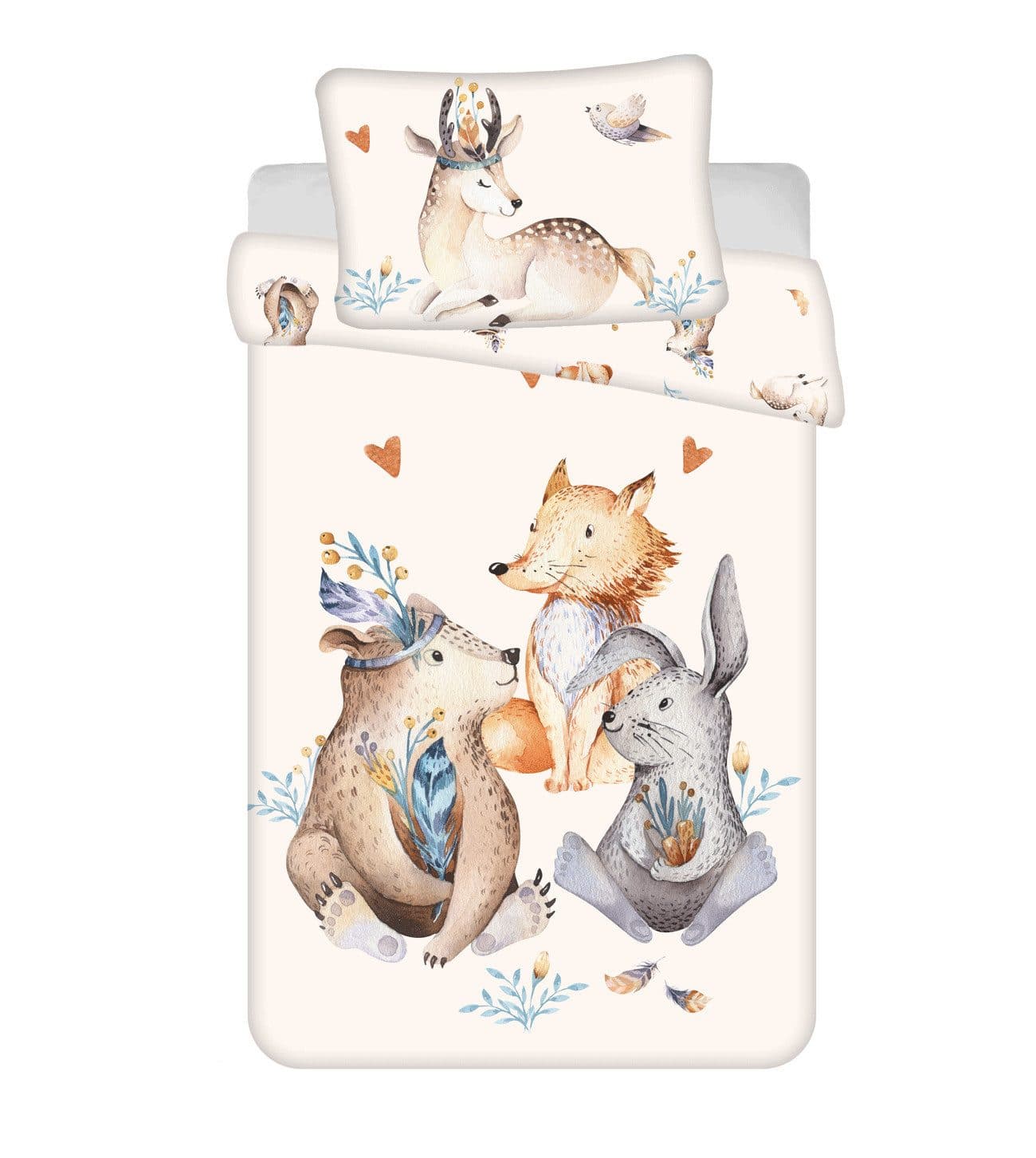 Häßler Homefashion Babybettwäsche Waldtiere 2-tlg. 100% Baumwolle - Bild 2