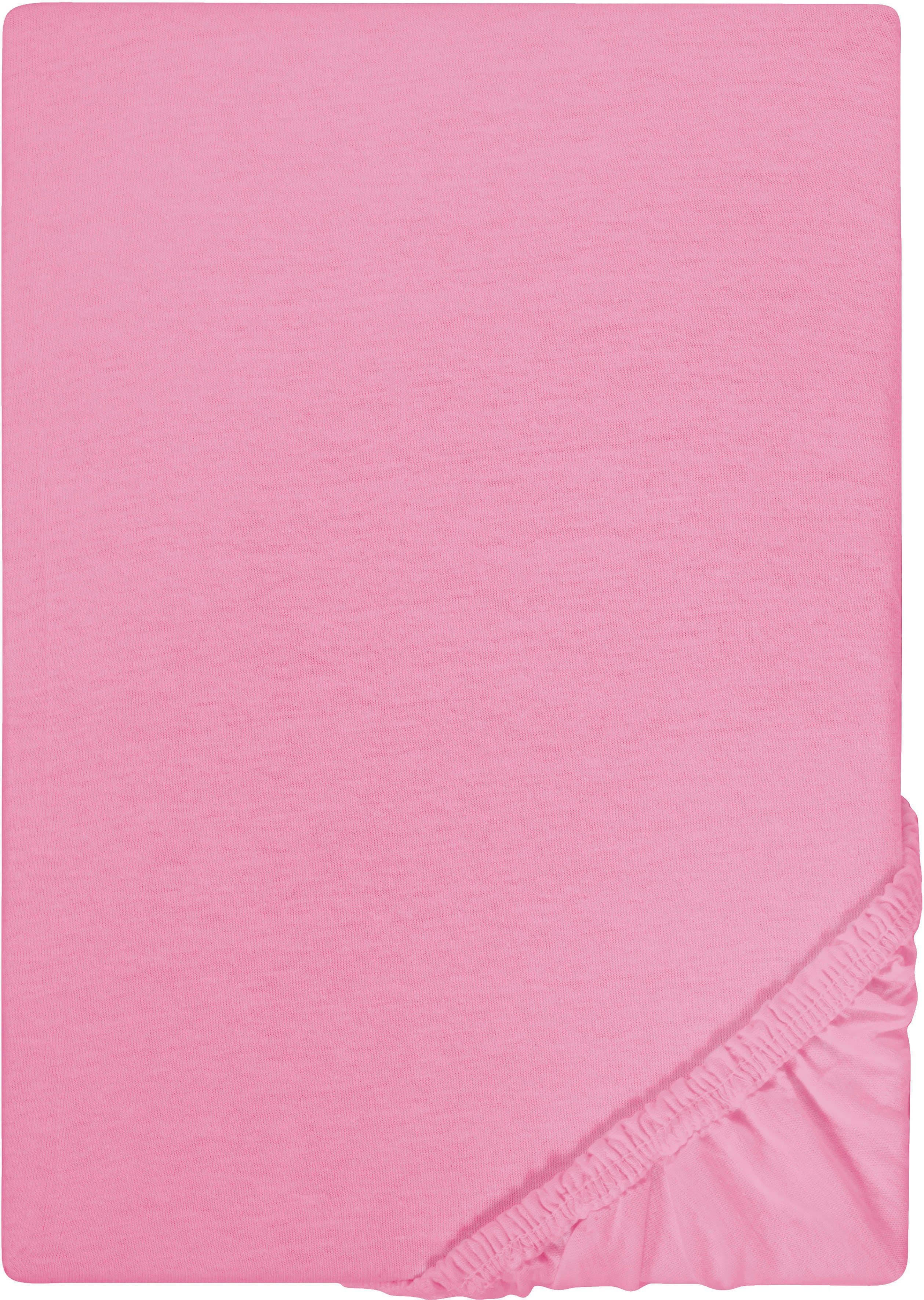 Biberna Spannbettlaken Leila Jersey 100% Baumwolle Rosa - Bild 2