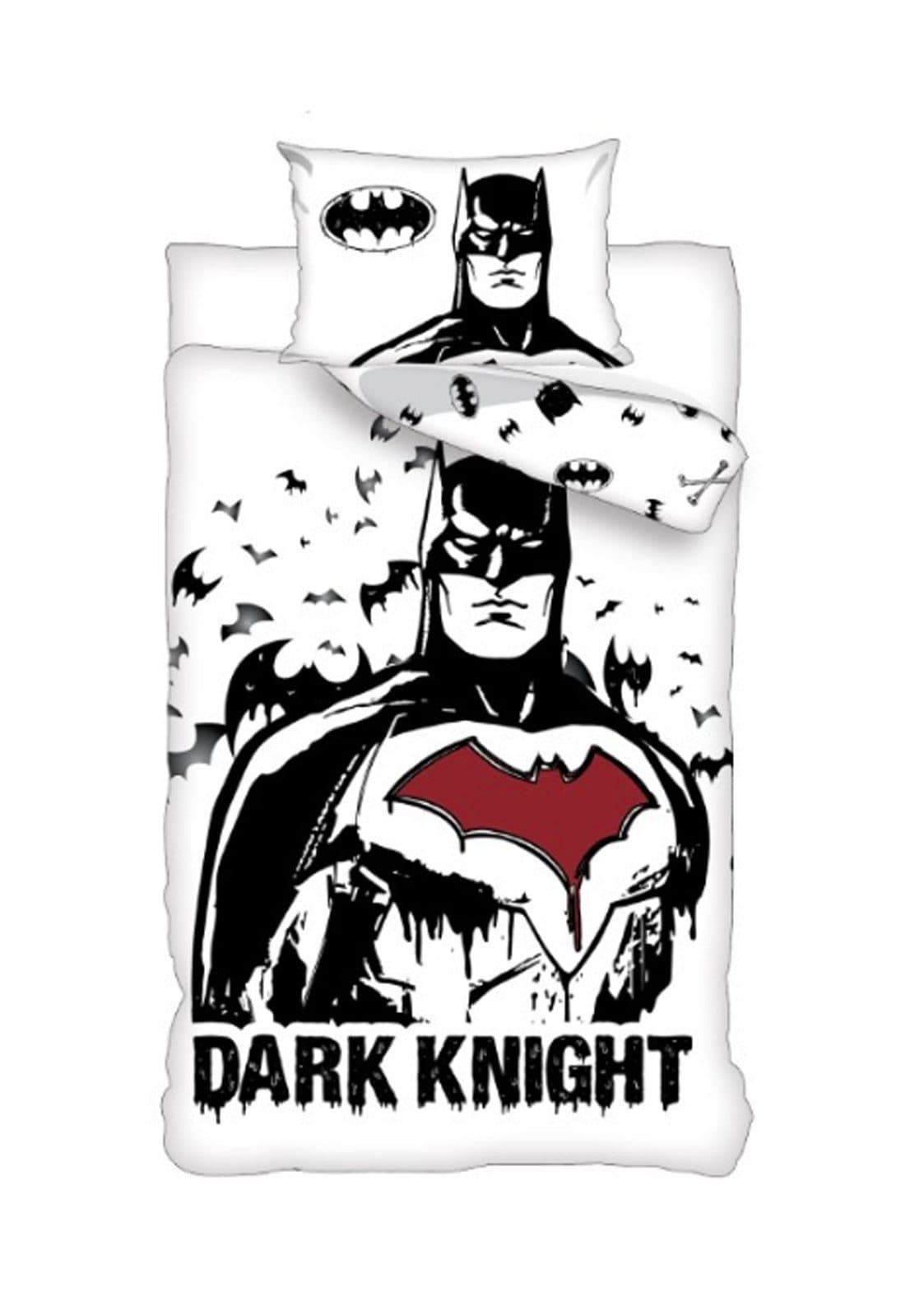 KK Shopping Batman Dark Knight Bettwäsche Set Weiß Schwarz Rot