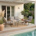 IDIMEX Gartenlounge-Set Cairo Polyrattan Braun Bild 2