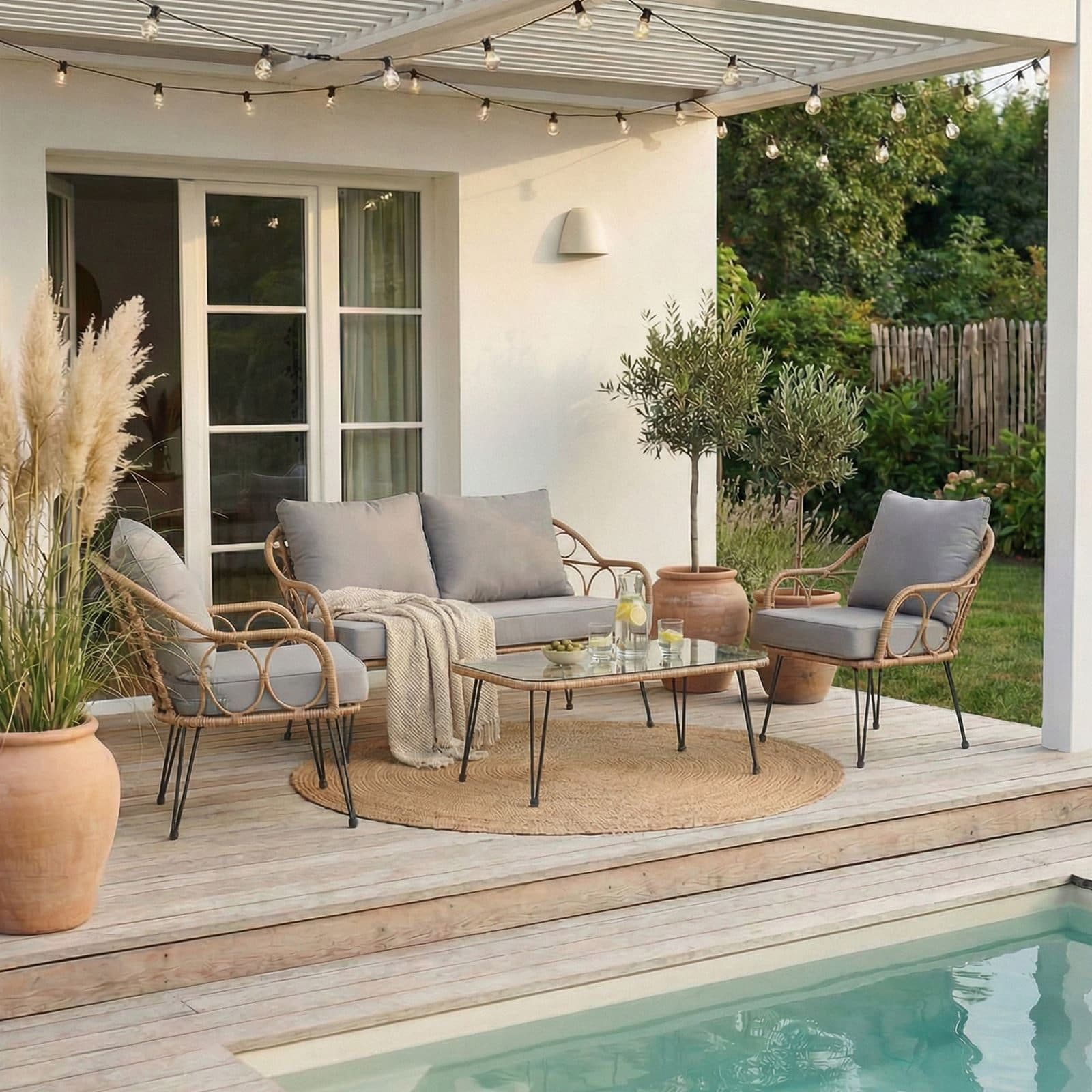 IDIMEX Gartenlounge-Set Cairo Polyrattan Braun - Bild 2
