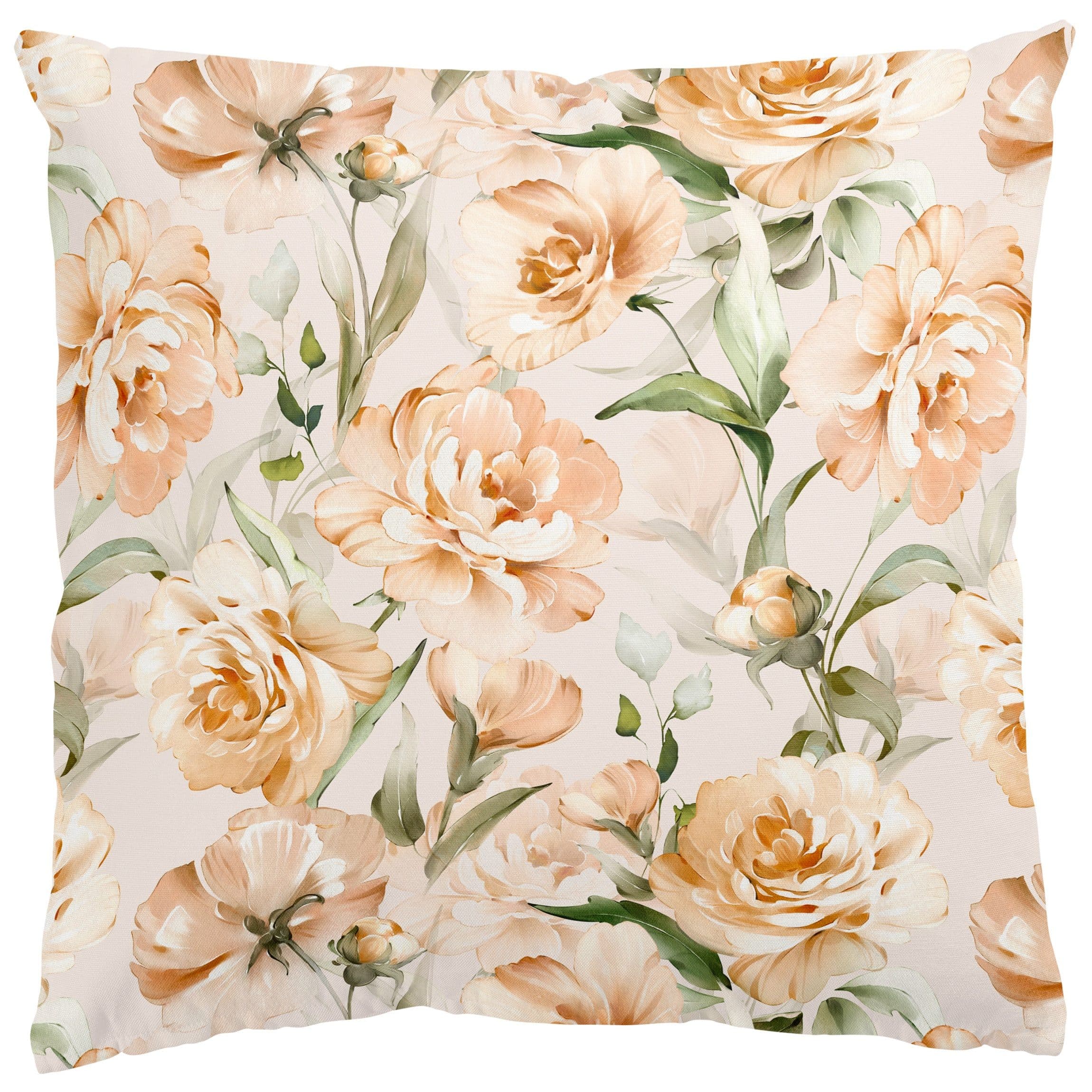 Bilderdepot24 Kissenhülle Outdoor Beige Blumen UV-beständig - Bild 2