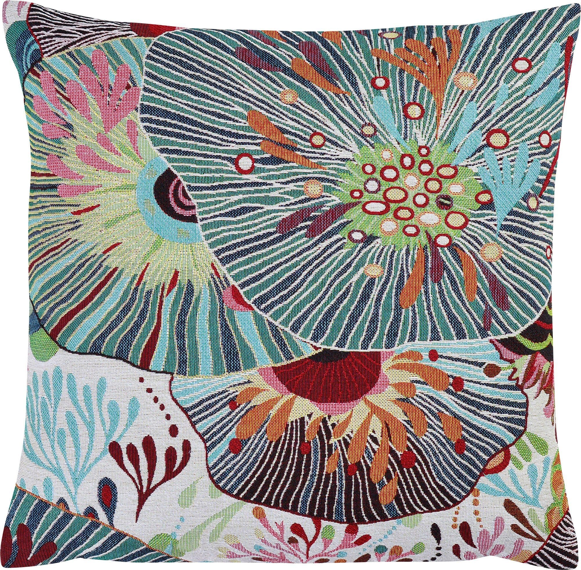 sander table + home Kissenbezug Kissenhülle Sea Flowers Blumen Jacquard Baumwollmischung