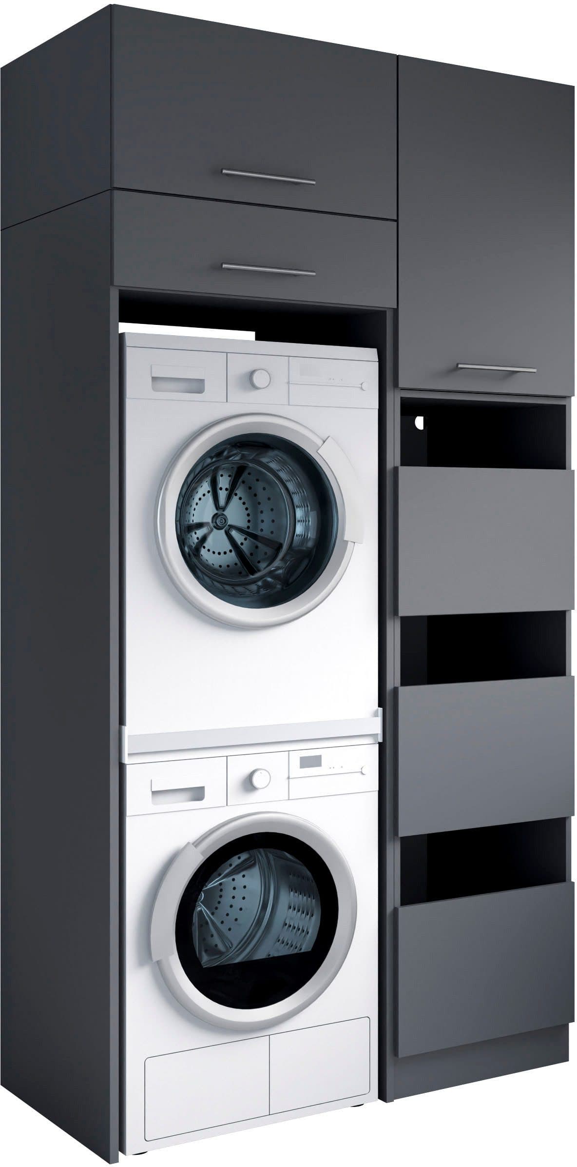 Baur Versand Mehrzweckschrank-Set Laundreezy 4-tlg. Anthrazit Matt - Bild 2
