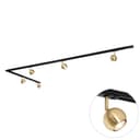 Qazqa Schienensystem-Sets Iconic gissi, 5 Strahler, GU10, Gold/Schwarz Bild 2