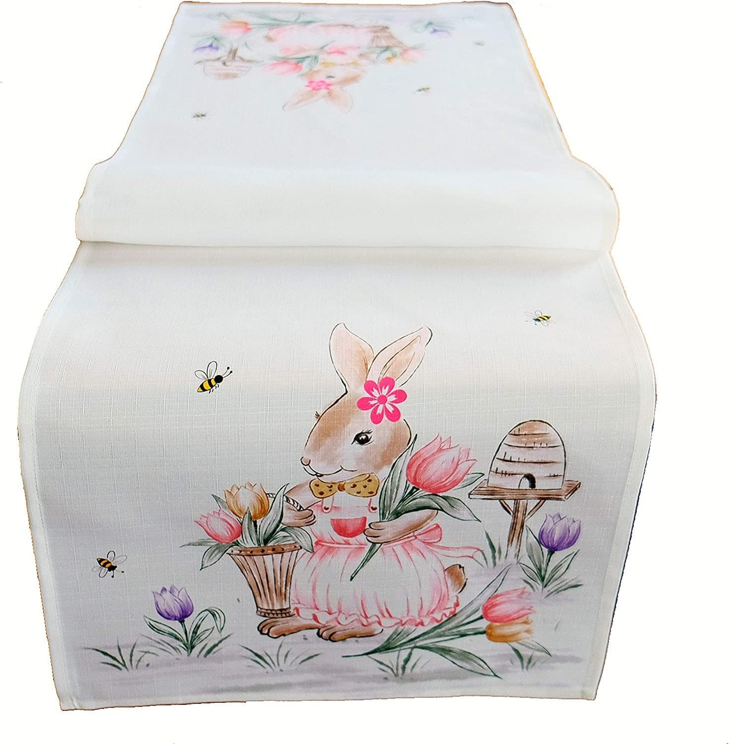 texpot Tischdecke mit Osterhasen Druckmotiv Osterdekor
