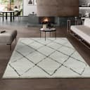 Teppich Bahar Shaggy Skandinavisch Creme/Grau Polypropylen Bild 2
