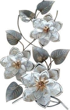 Myflair Möbel & Accessoires Wandbild Blumen Silber/Weiß - Bild 2