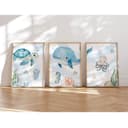 MeinBaby123® Poster Kinderzimmer Meerestiere Blau Unterwasserwelt Bild 2