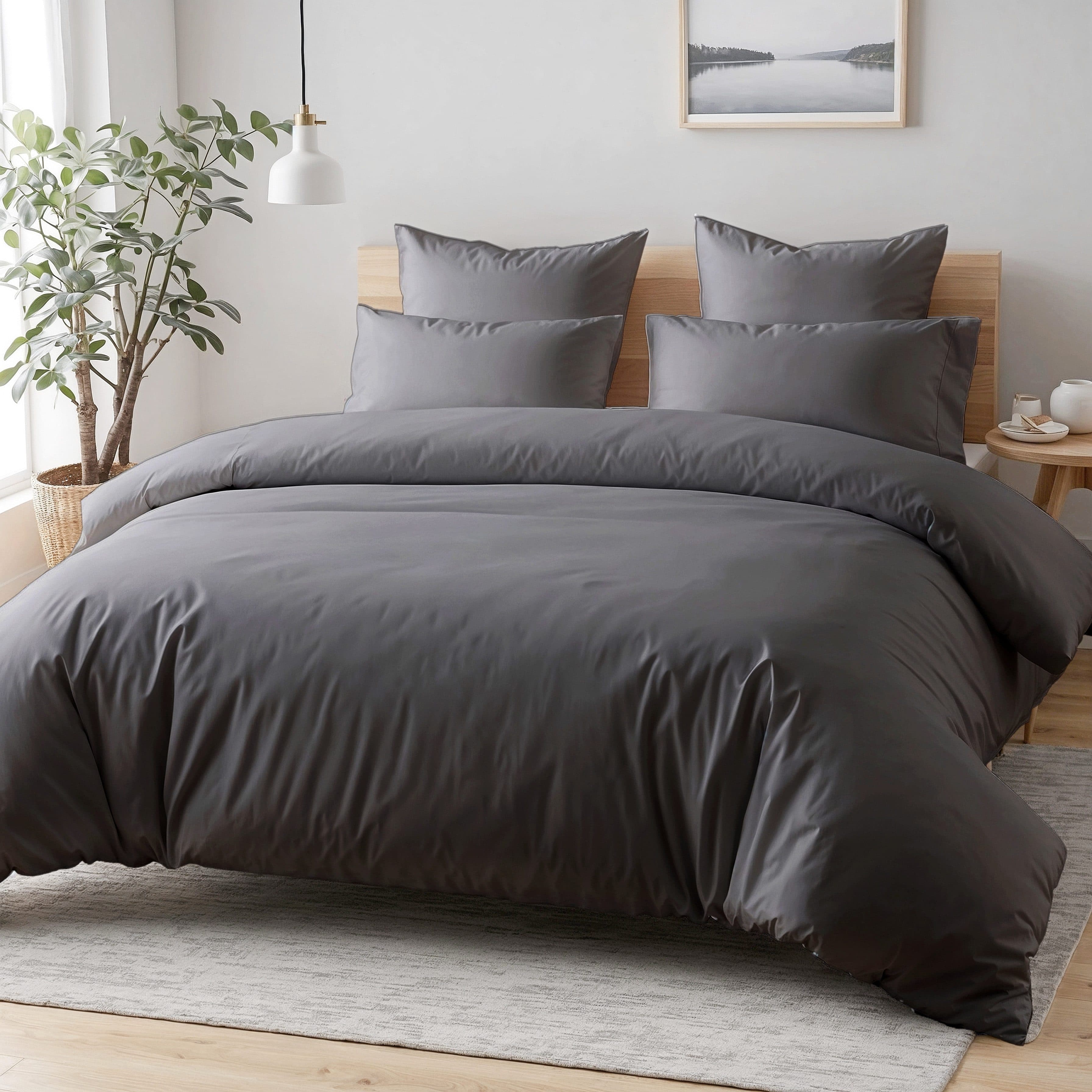 Cozyor Allergiker Bettwäsche Extra Weich Anthrazit Mikrofaser - Bild 2