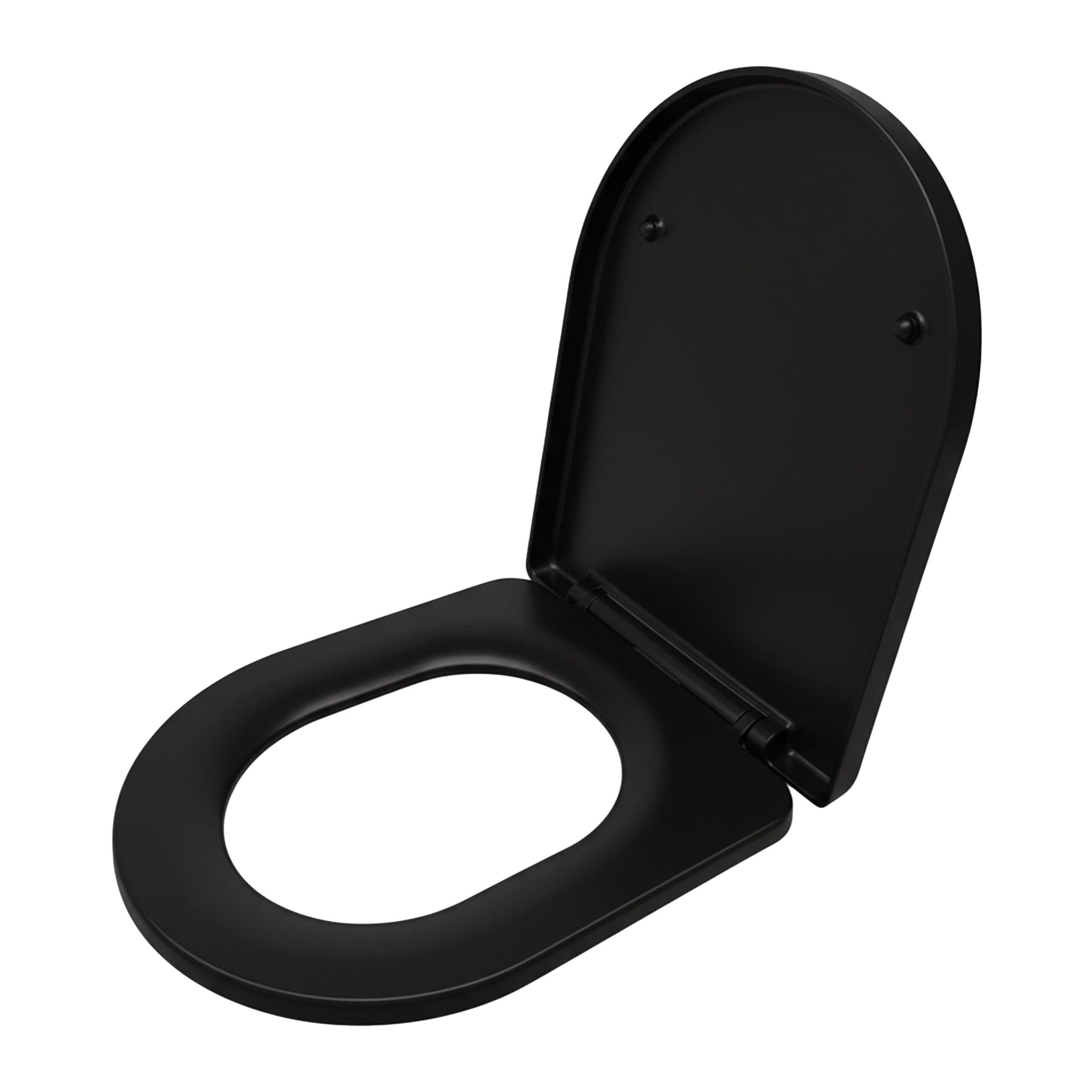 relaxdays WC-Sitz Toilettendeckel mit Absenkautomatik, Schwarz - Bild 2