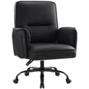 IWMH Chefsessel Ergonomisch PU-Leder Schwarz Höhenverstellbar Bild 2