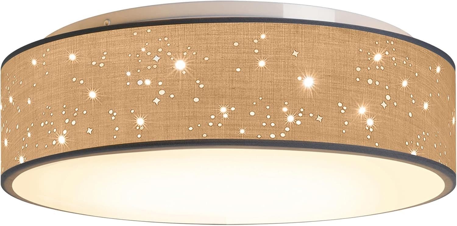 Zedelmaier Deckenlampe Stoff-Lampenschirm Sternendesign - Bild 2