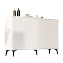 Merax Sideboard Weiß mit 4 Türen und Metallbeinen Bild 2