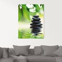 Artland Glasbild Zen Steinpyramide Grün Transparent Modern Bild 2