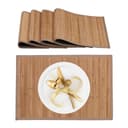 relaxdays Tischset 4er Set Bambus natur Bild 2