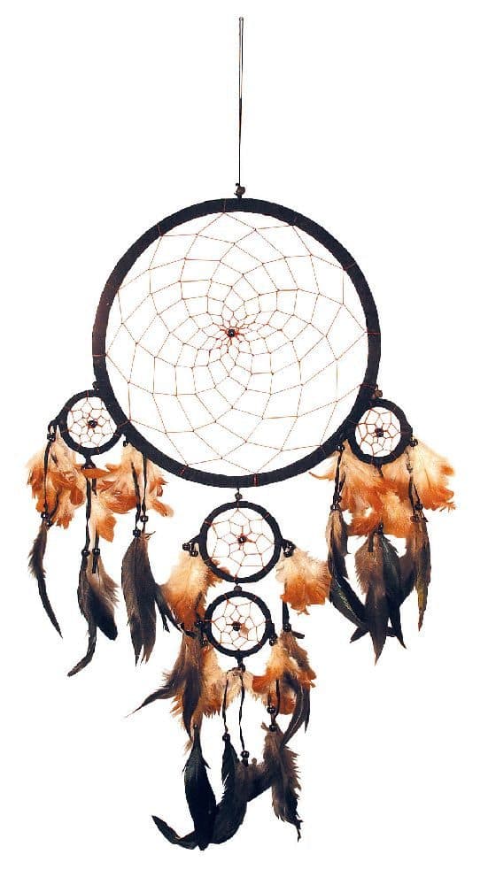 Saraswati Traumfänger Mobile Leder 60cm