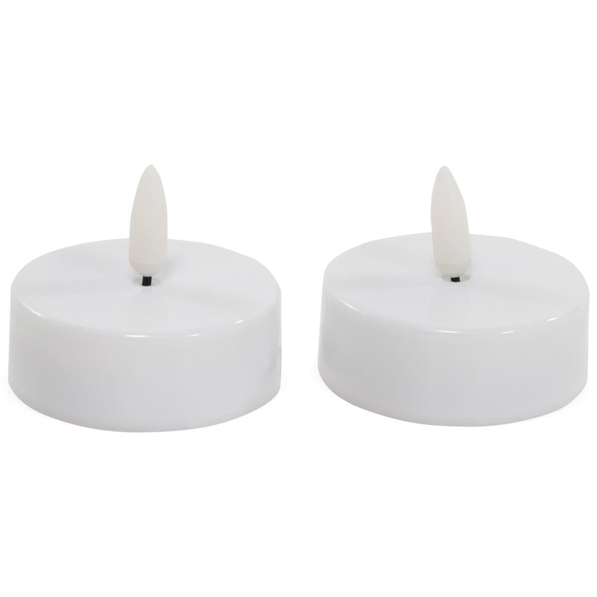 matches21 HOME & HOBBY LED-Kerze LED Teelichter 2er Set Flackernd mit beweglicher Flamme und Timer - Bild 2