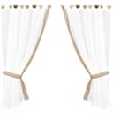 Arsvita Gardinenset Schlaufenvorhang Transparent Beige Landhausstil Bild 2