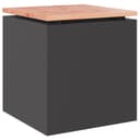 vidaXL Gartenbank Schwarz Massivholz & Stahl Modern Bild 2