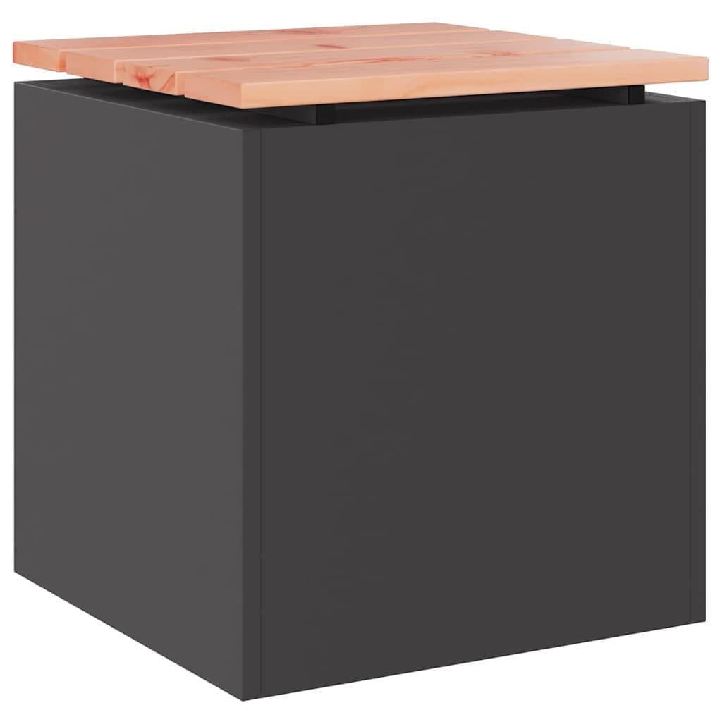 vidaXL Gartenbank Schwarz Massivholz & Stahl Modern - Bild 2