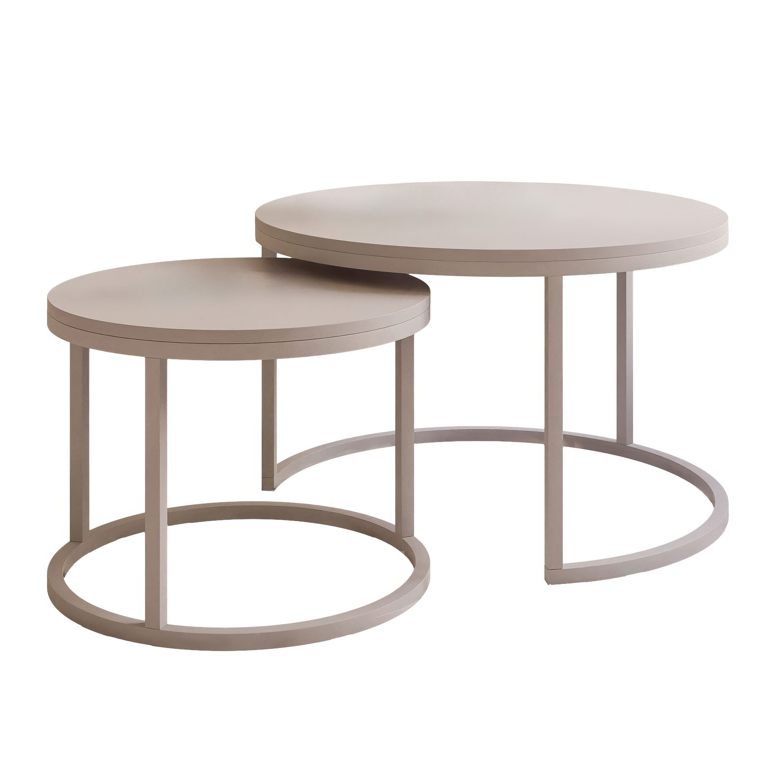 Lookway CIRI Couchtisch 2in1 Set Matt Kaschmir Stapelbar - Bild 2