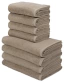 OTTO HOME Handtuch Set Merida 8-tlg. Beige Frottier 100% Baumwolle Bild 2