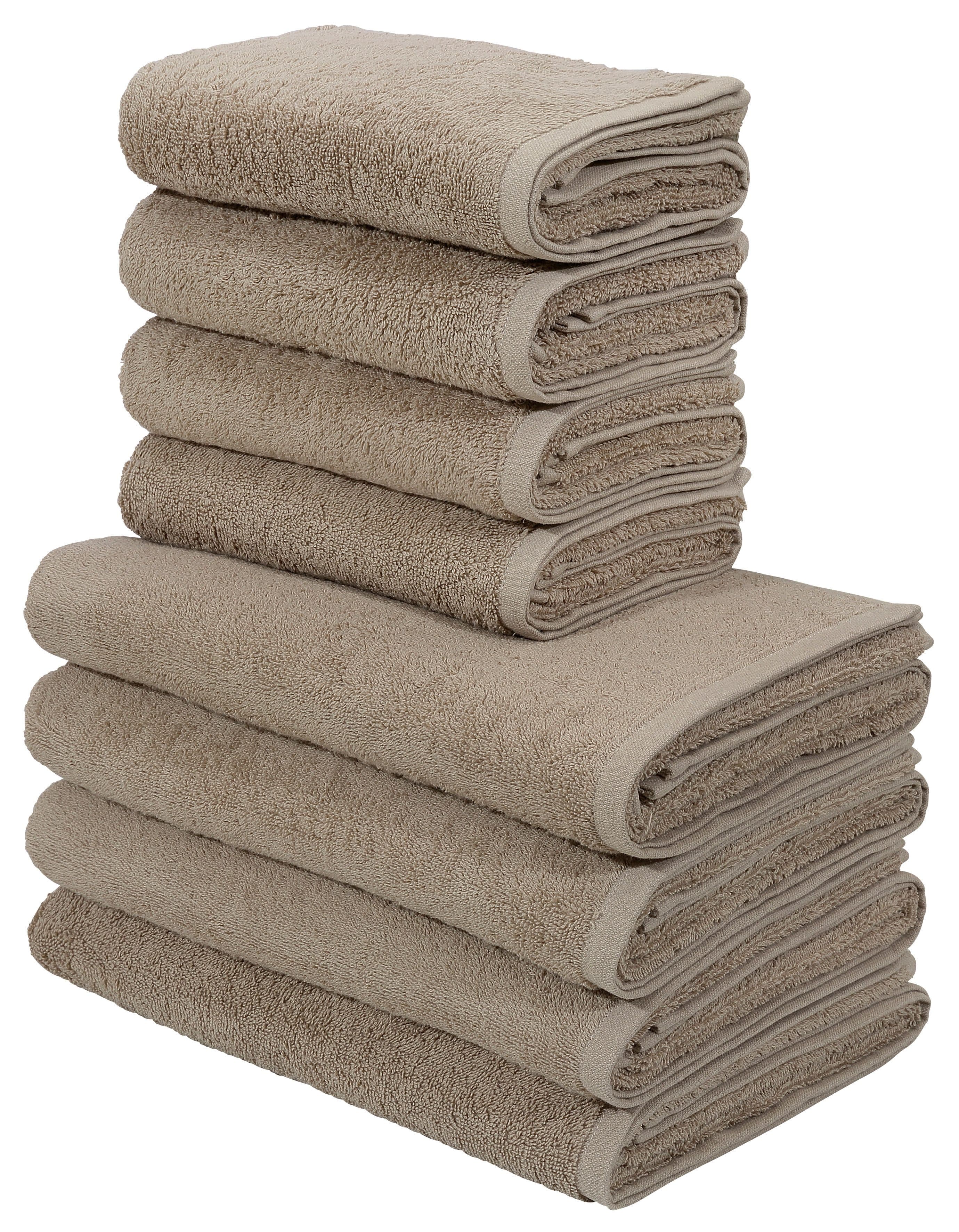OTTO HOME Handtuch Set Merida 8-tlg. Beige Frottier 100% Baumwolle - Bild 2