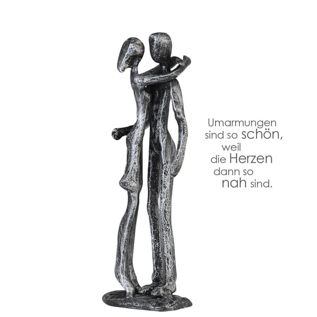 Gilde Couple Skulptur Silber Eisen Deko Figur Paar